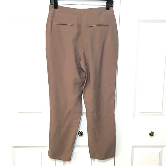 A/X Armani Exchange Pleat Drawstring Trouser Beige Size 4 Tan Pants - Picture 6 of 10